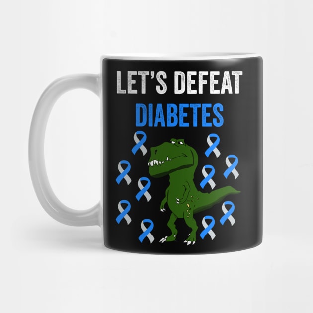 Let's defeat diabetes, type one diabetes awareness gift by Merchpasha1